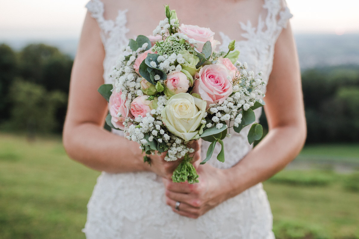 Hochzeitsstrauß rosa und weiß