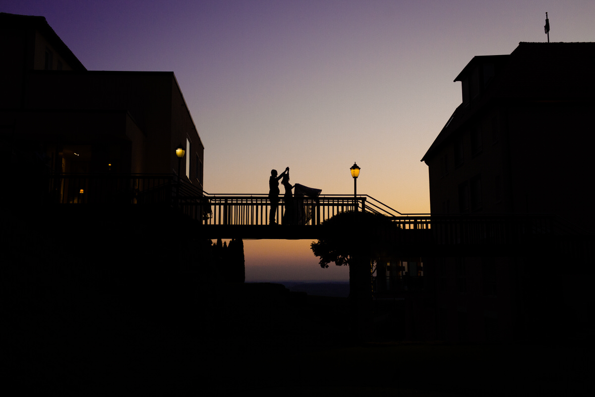 Sonnenuntergang Burg Staufeneck